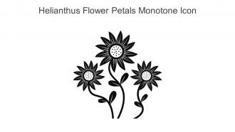 Helianthus Flower Petals Monotone Icon In Powerpoint Pptx Png And Editable Eps Format