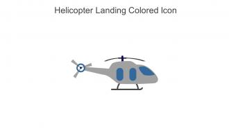 Helicopter Landing Colored Icon In Powerpoint Pptx Png And Editable Eps Format