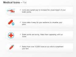 Helicopter medicine red cross syringe ppt icons graphics