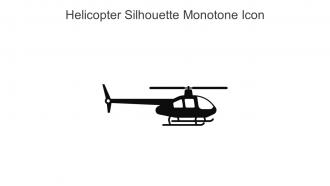 Helicopter Silhouette Monotone Icon In Powerpoint Pptx Png And Editable Eps Format