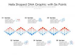 Helix shaped dna graphic with six points