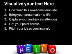 Hello cubes shapes powerpoint templates and powerpoint backgrounds 0211