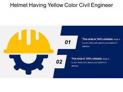 Helmet having yellow color civil engineer