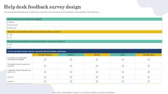 Help Desk Feedback Survey Design