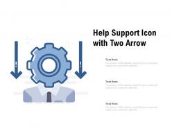 Help support icon with two arrow