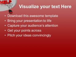 Help with computer mouse on red backgroud powerpoint templates ppt themes and graphics 0113