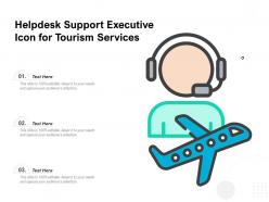 Helpdesk support executive icon for tourism services