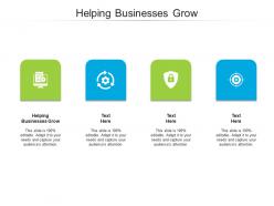 Helping businesses grow ppt powerpoint presentation gallery vector cpb