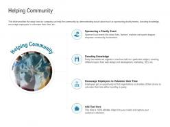 Helping community two weeks ppt powerpoint presentation inspiration visual aids