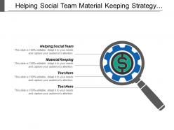 Helping social team material keeping strategy green increased income