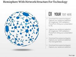 Hemisphere with network structure for technology ppt slides
