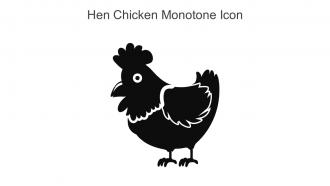 Hen Chicken Monotone Icon In Powerpoint Pptx Png And Editable Eps Format