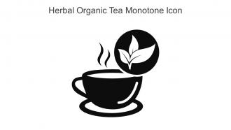 Herbal Organic Tea Monotone Icon In Powerpoint Pptx Png And Editable Eps Format