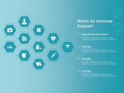 Herbs for immune support ppt powerpoint presentation visual aids icon