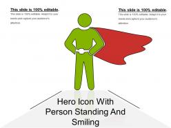 Hero icon with person standing and smiling