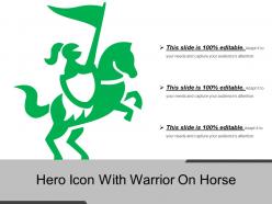 Hero icon with warrior on horse