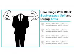 Hero image with black businessman suit and strong arms