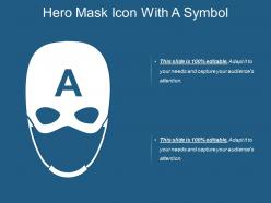 Hero mask icon with a symbol