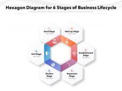 Hexagon Diagram For 6 Stages Of Business Lifecycle