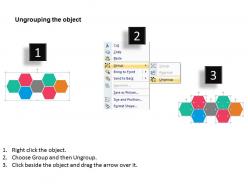 Hexagon diagram for business application flat powerpoint design