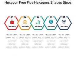 Hexagon free five hexagons shapes steps