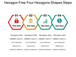 Hexagon free four hexagons shapes steps