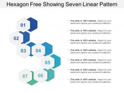 Hexagon free showing seven linear pattern