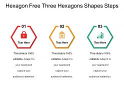 Hexagon free three hexagons shapes steps