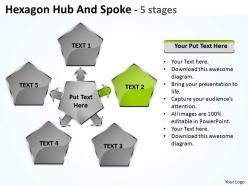 Hexagon hub and spoke 5 stages 15
