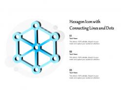Hexagon Icon With Connecting Lines And Dots