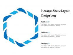 Hexagon shape layout design icon