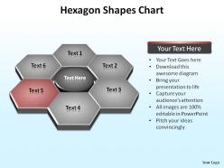 Hexagon shapes showing relationships chart ppt slides presentation diagrams templates powerpoint info graphics