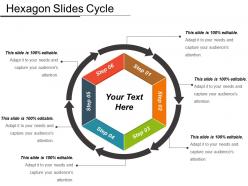 Hexagon slides cycle powerpoint slide clipart