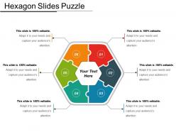 Hexagon slides puzzle powerpoint topics