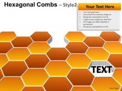 Hexagonal combs style 2 powerpoint presentation slides