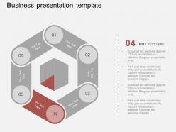 Hexagonal design with icons for business information flat powerpoint design