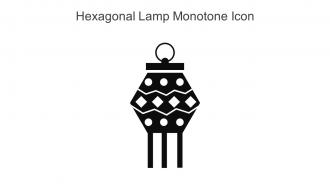 Hexagonal Lamp Monotone Icon In Powerpoint Pptx Png And Editable Eps Format