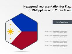 Hexagonal representation for flag of philippines with three stars