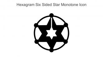 Hexagram Six Sided Star Monotone Icon In Powerpoint Pptx Png And Editable Eps Format