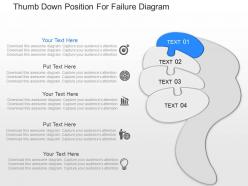 Hf thumb down position for failure diagram powerpoint template