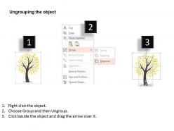 Hg light bulbs on tree idea strategy flat powerpoint design