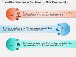 Hg three step infographics and icons for data representation powerpoint template