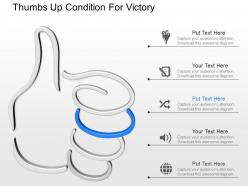 Hg thumbs up condition for victory powerpoint template