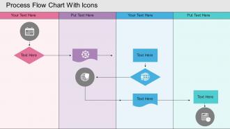 Hh process flow chart with icons flat powerpoint design