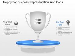 Hh trophy for success representation and icons powerpoint template