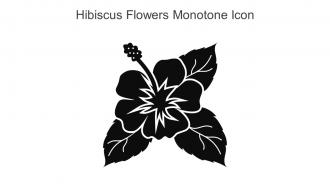 Hibiscus Flowers Monotone Icon In Powerpoint Pptx Png And Editable Eps Format