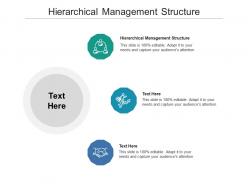 Hierarchical management structure ppt powerpoint presentation slides introduction cpb