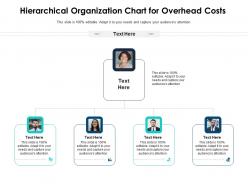 Hierarchical organization chart for overhead costs infographic template