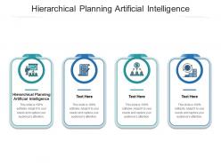 Hierarchical planning artificial intelligence ppt powerpoint presentation outline format cpb