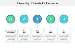 Hierarchy 5 levels of evidence ppt powerpoint presentation outline icon cpb